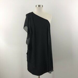 Bisou Bisou Womens Size 2 Dress Black Chiffon